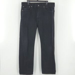Levi's 505 Jeans Mens Size 36x30 Black Denim Distressed Biker Casual Everyday
